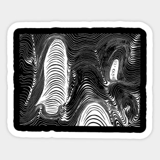 Line Art Optical Illusion Sticker